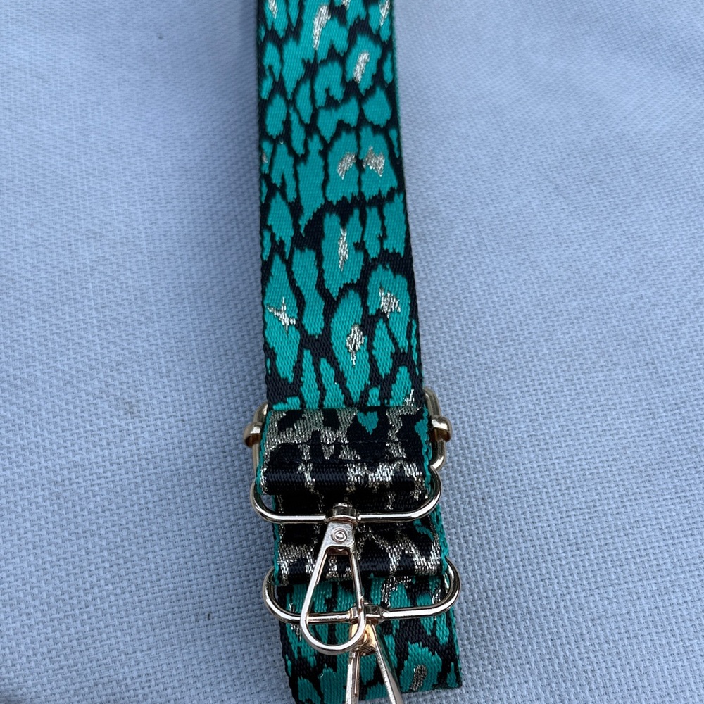 Leopard Print Strap with Teal Accents - Picture 6 of 9